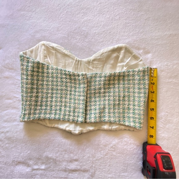 Green and Blue Zara Corset Crop Top Size Medium Never Worn! - Picture 7 of 8